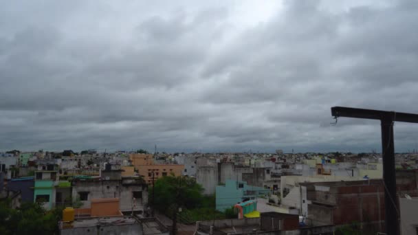 Time Lapse Clouds Dense Population Ctiy Area Raipur Chhattisgarh Time — Wideo stockowe
