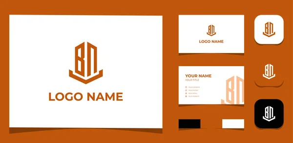 Modèle Initial Logo Créatif Avec Carte Visite Palette Couleurs — Image vectorielle