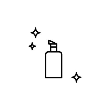 Makyaj aletleri, kuaför salonu, güzellik, kozmetik, kadın hakkında ikon taslağı. düzenlenebilir renk vuruşu. özet simgesi biçimi.