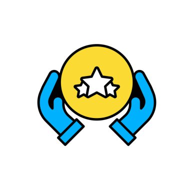 simge tam renk derecesi, yıldız geribildirim değerlendirmesi, yorum, balon sohbeti, mesaj, iletişim, sohbet, müşteri deneyimi. düzenlenebilir renk vuruşu ve dolgu. özet ve doldurulmuş renkli simge biçimi.