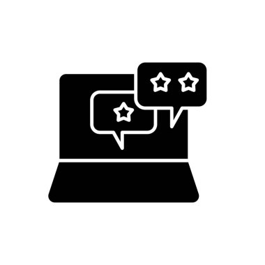 simge siyah geribildirim, balon sohbeti, sohbet, yorum, değerlendirme, değerlendirme, değerlendirme, müşteri hizmetleri, yardım, destek, soru, müşteri deneyimi, düzenlenebilir renk. Kabartma ya da simge biçimi