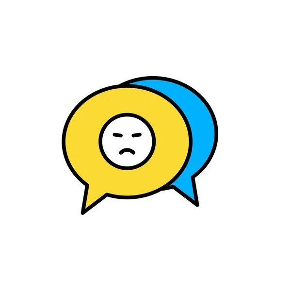 Icon Full Color Rating Star Feedback Review Comment Bubble Chat — Stockový vektor