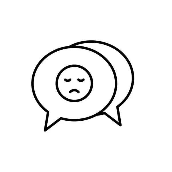 Icona Contorno Feedback Bolla Chat Chat Recensione Commento Valutazione Servizio — Vettoriale Stock