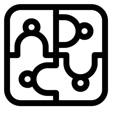 İkonun iş, takım çalışması, fikir, büyüme ve insanlar için minimalist tasarımı. Tasarımını kolaylaştıralım..