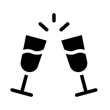 İkon Katı Paket Partisi, doğum günü, kutlama, hediye, tebrik, mutlu ve daha fazlası. düzenlenebilir dosya, Glyph simge biçimi