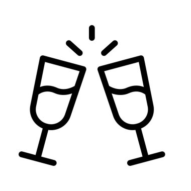 Parti, kutlama, mezuniyet, hediye, doğum günü, mutlu yıllar, havai fişekler ve daha fazlası hakkında ikon çizgisi. Düzenlenebilir renk, Taslak simge biçimi