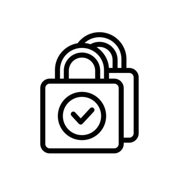 Doğrulama, kontrol, insan doğrulama, kullanıcı, onay, belge, parmak izi, güvenlik ve daha fazlası hakkında simge satırı. düzenlenebilir dosya, Satır simgesi biçimi