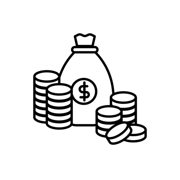 Icon Line Money Modern Minimalistisch Und Editierbar Lassen Sie Uns — Stockvektor