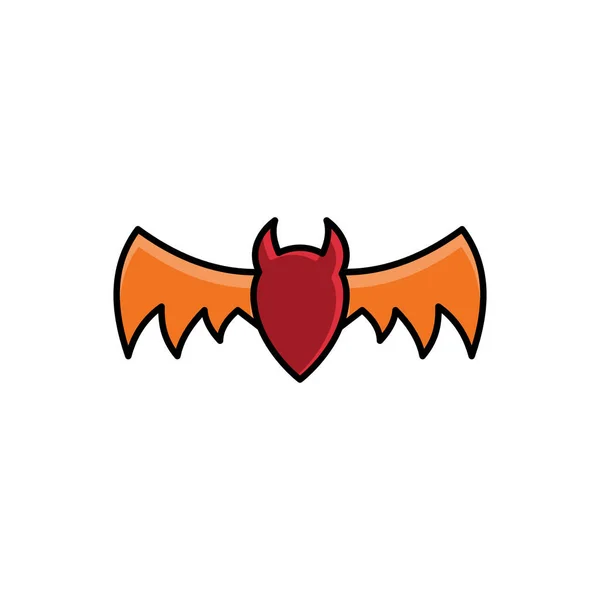 Ikon Line Färg Halloween Spöke Monster Pumpa Skalle Skrämmande Och — Stock vektor