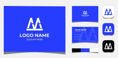 Template Logo Creative M K or M K S in Solid shape or Building concept. Creative Template with color pallet, visual branding, business card and icon.