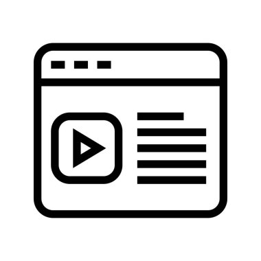 Icon Line, E-Learning, online learning. editable file.