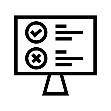 Icon Line, E-Learning, online learning. editable file.