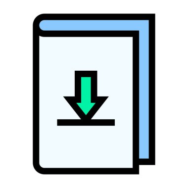 Icon fill color, E-Learning, online learning. editable file.