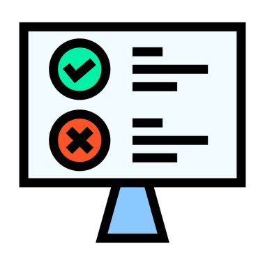 Icon fill color, E-Learning, online learning. editable file.