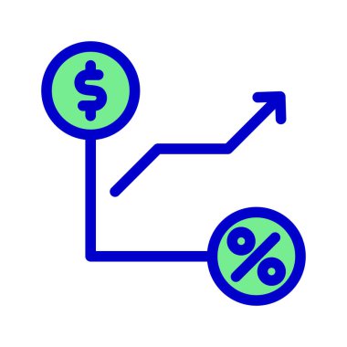 Simge grafiği, grafik çubukları, para birimi çizelgesi. düzenlenebilir dosya ve renk