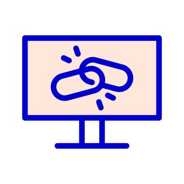 SEO ve Pazarlama 'yı birbirine bağlayan simge. düzenlenebilir dosya ve renk, vektör simgesi illüstrasyonu.