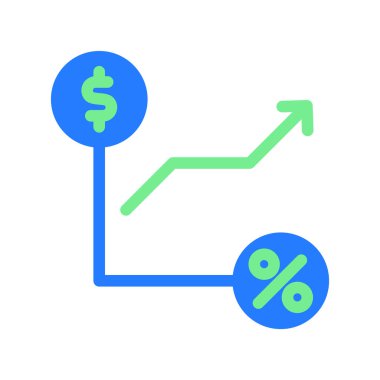Simge grafiği, grafik çubukları, para birimi çizelgesi. düzenlenebilir dosya ve renk