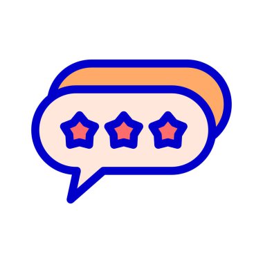 Simge derecelendirme konuşması. düzenlenebilir dosya ve renk, vektör simgesi illüstrasyonu