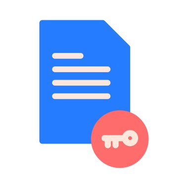 simge anahtar sözcük belgesi. düzenlenebilir dosya ve renk, vektör simgesi illüstrasyonu