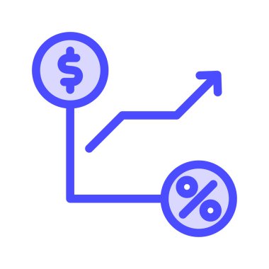 Simge grafiği, grafik çubukları, para birimi çizelgesi. düzenlenebilir dosya ve renk