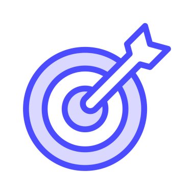 Simge hedefi, atış, hedef kitle, hedef pazar. düzenlenebilir dosya ve renk