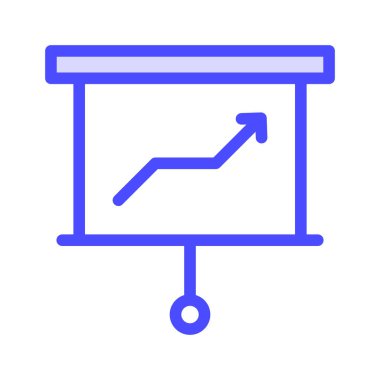 Simge Projektörü İstatistiği. düzenlenebilir dosya ve renk, vektör simgesi illüstrasyonu