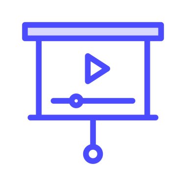 Simge video sunumu. düzenlenebilir dosya ve renk, vektör simgesi illüstrasyonu.