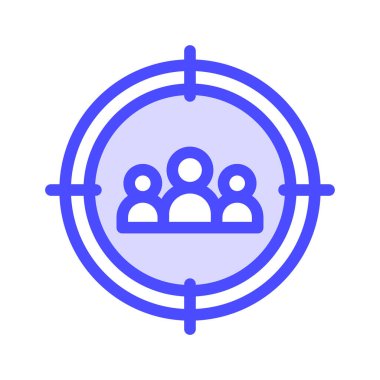 Simge hedefi, atış, hedef kitle, hedef pazar. düzenlenebilir dosya ve renk