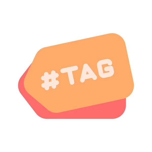 Icône Tag Hashtag Fichier Modifiable Couleur Illustration Icône Vectorielle — Image vectorielle