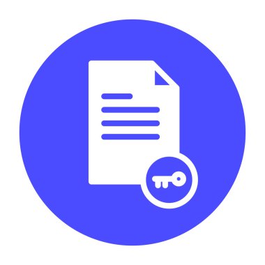 simge anahtar sözcük belgesi. düzenlenebilir dosya ve renk, vektör simgesi illüstrasyonu