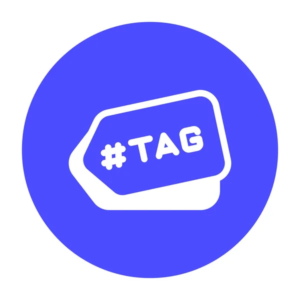 Icon Tag Hashtag 可编辑的文件和颜色 矢量图标说明 — 图库矢量图片