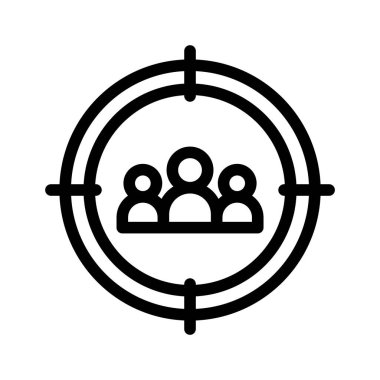 Simge hedefi, atış, hedef kitle, hedef pazar. düzenlenebilir dosya ve renk