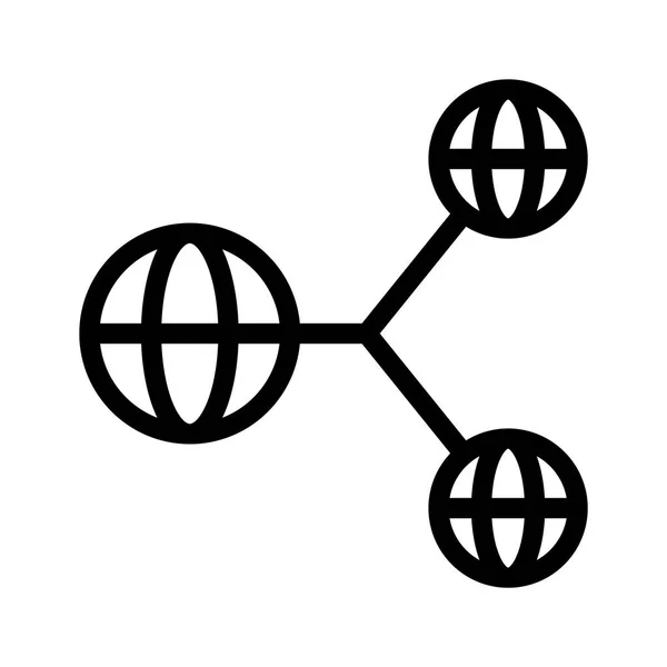 Symbol Globale Verknüpfung Globales Netzwerk Marketing Seo Und Web Editierbare — Stockvektor
