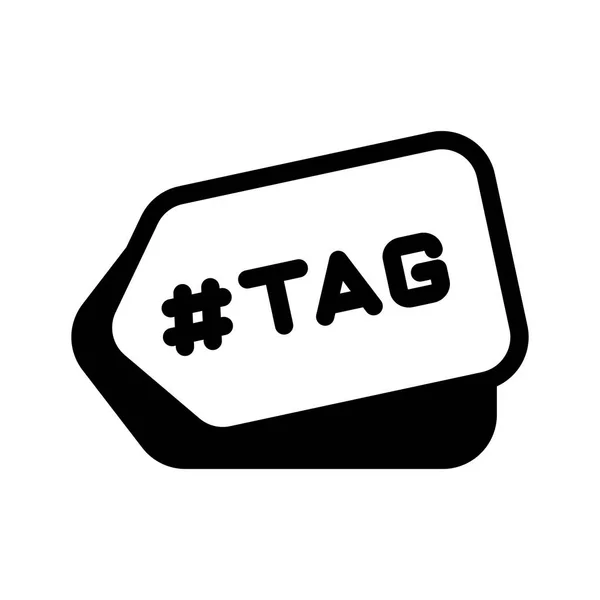 Tag Ícone Hashtag Arquivo Editável Cor Ícone Vetor Ilustração — Vetor de Stock