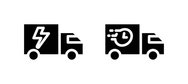 Icon Shipping Truck Truck Delivery Ecommerce Editable File Vector Illustration — Stock Vector