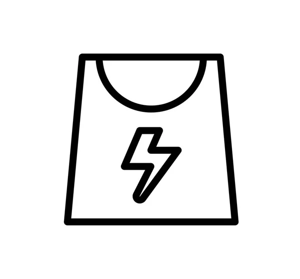 Icon Shopping Bag Flash Sale Ecommerce Editable File Vector Illustration — Stock Vector