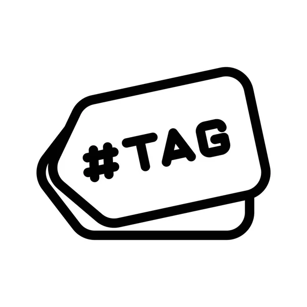 Icon Tag Hashtag Editierbare Datei Und Farbe Abbildung Des Vektorsymbols — Stockvektor