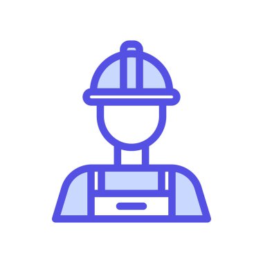 Konsept işçi, tamirci ya da çalışanın olduğu ikon İşçi Bayramı. düzenlenebilir dosya, vektör illüstrasyonu.