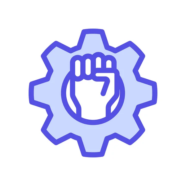 Icon Labor Day Labor Right Concept Hand Fist — Stock Vector