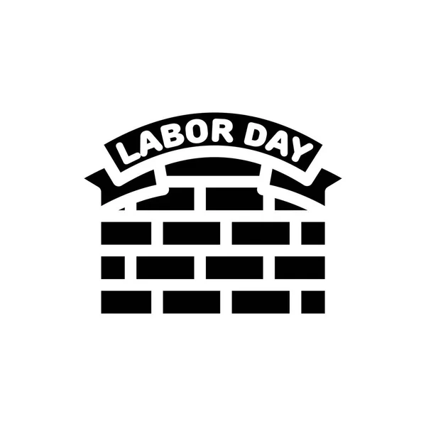 Symbol Labor Day Mit Konzeptband Arbeitsrechte Arbeitswerkzeuge Helm Arbeiter Editierbare — Stockvektor