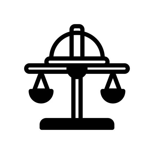 Икона День Труда Концепцией Трудового Права Масштаб Правосудия Редактируемый Файл — стоковый вектор