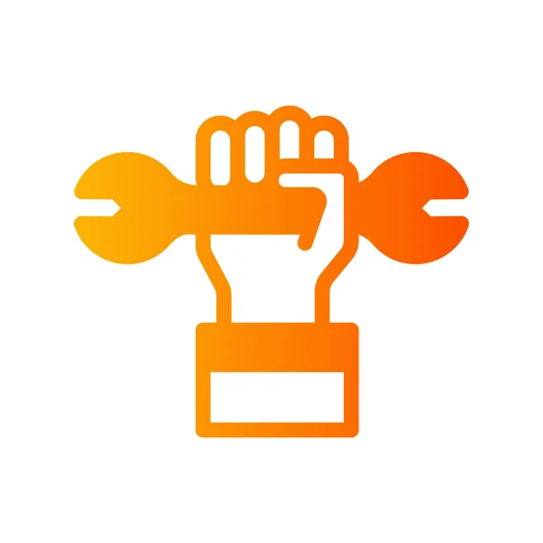 アイコン労働者の日 手拳の概念と労働者の権利 — ストックベクタ