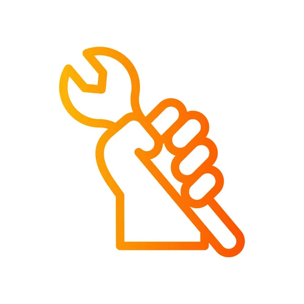 Ikona Pracovní Den Práce Právo Konceptem Hand Fist — Stockový vektor