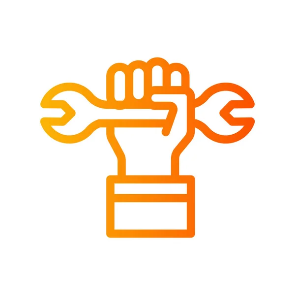 Icon Labor Day Labor Right Concept Hand Fist — Stock Vector