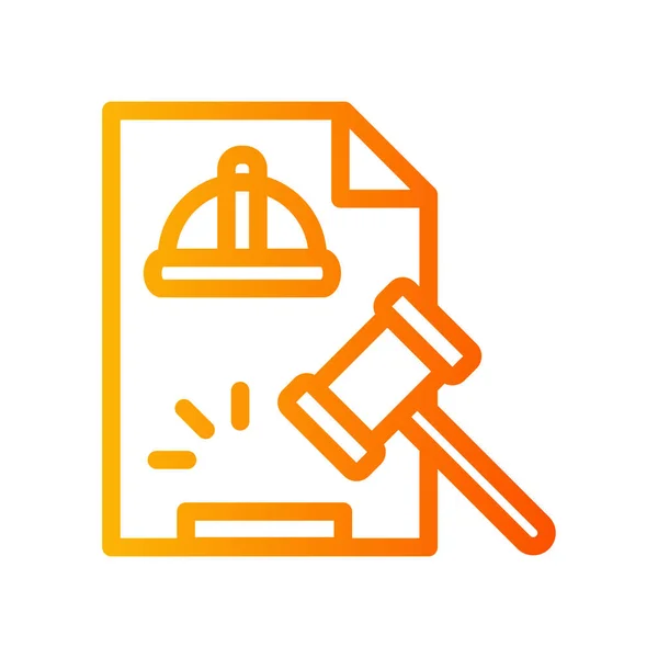 Икона Трудового Права Правовой Документ Законность Трудовые Права Право Редактируемый — стоковый вектор