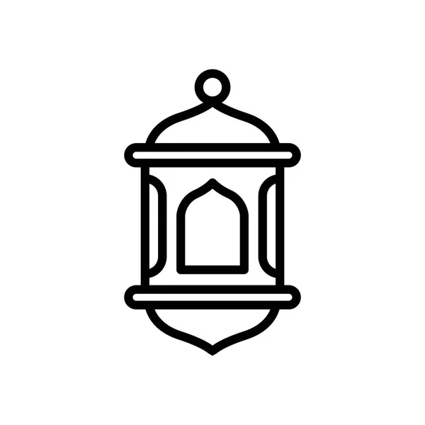 Ikona Ramadan Lantern Ikona Vektorová Ilustrace Upravitelná Barva — Stockový vektor