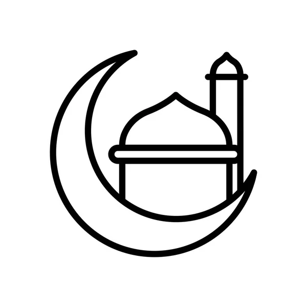 Ícone Mesquita Ícone Ilustração Vetorial Cor Editável —  Vetores de Stock