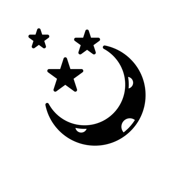 Icône Lune Étoiles Icône Ramadan Illustration Vectorielle Couleur Modifiable — Image vectorielle
