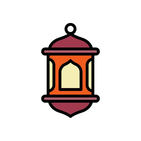Icono Ramadán Linterna Icono Ilustración Vectorial Color Editable — Vector de stock