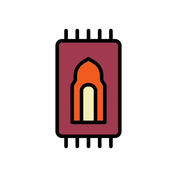 icon Prayer mat, Prayer rug, icon Ramadan Kareem, vector illustration, editable color